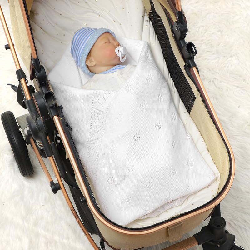 LAWKUL Cellular Blanket newborn use in crib or pram for cozy warmth.