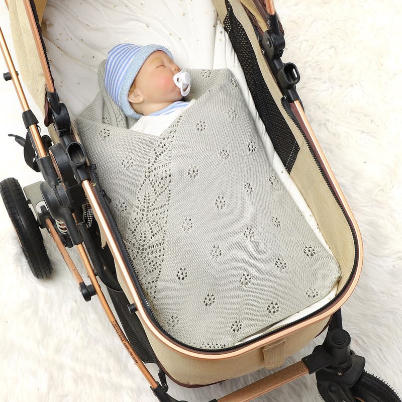 LAWKUL cellular blanket designed for newborn swaddle and nap time comfort.