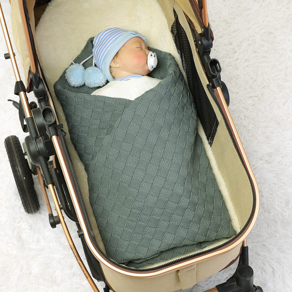 LAWKUL Green Baby Blanket 40x30 size offers ample wrapping space