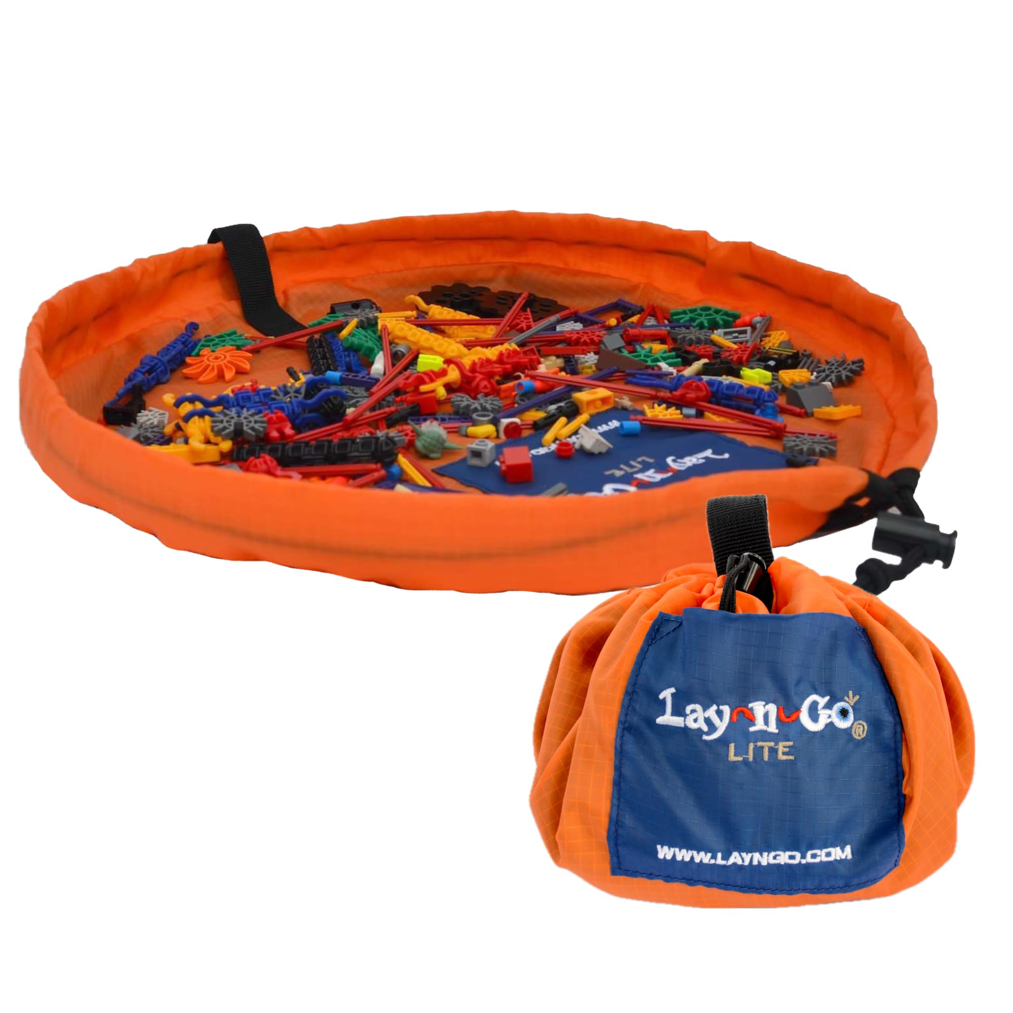 Lay-n-Go 18-inch toy mat with raised lip for quick cleanup and containment.