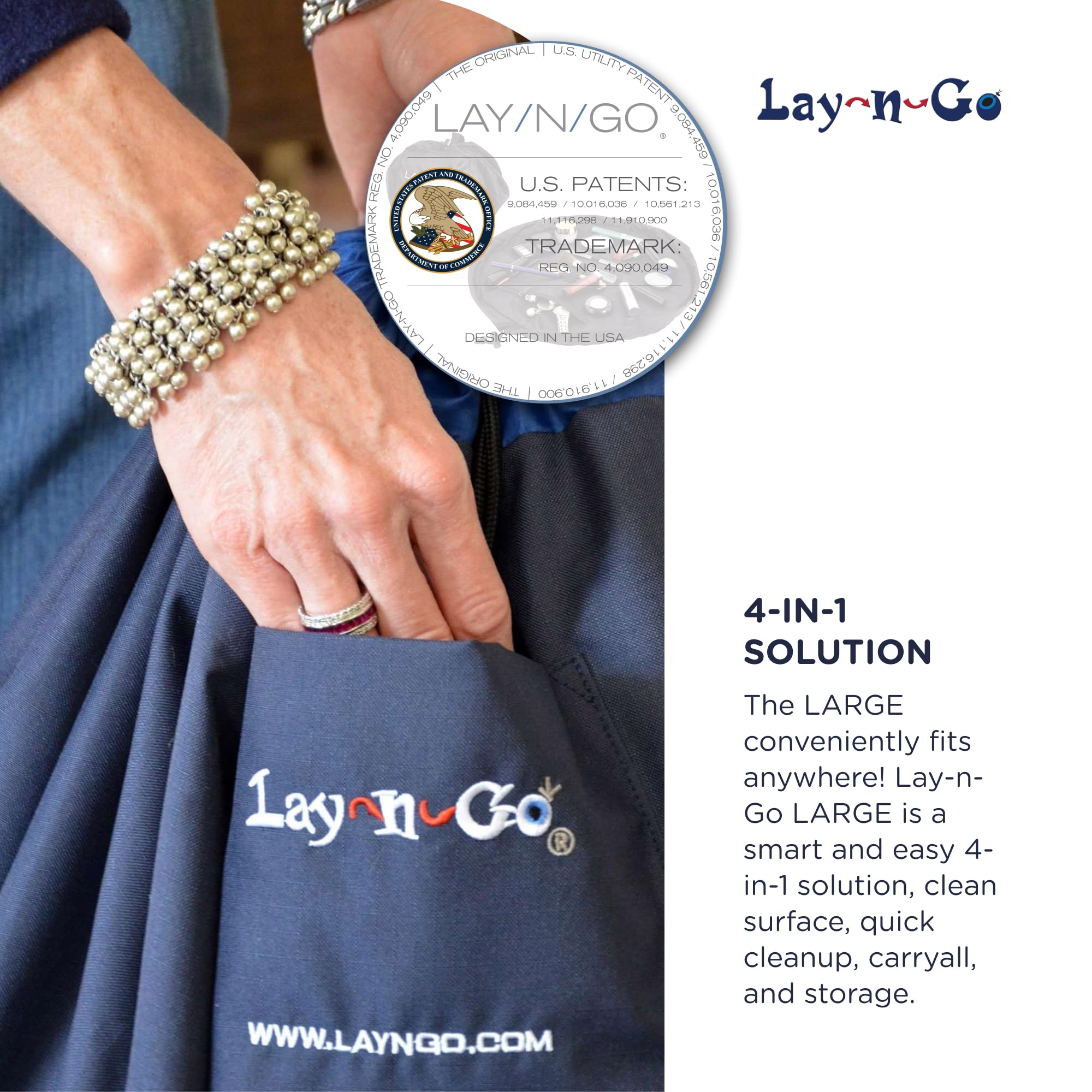 Family-friendly Lay-n-Go organization solution for rooms and trips