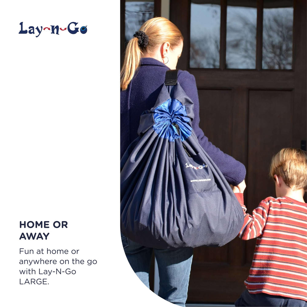 Lay-n-Go portable toy storage case ready for travel