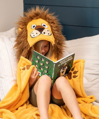 Lazy One lion ears and horns provide extra cuteness during costume moments.