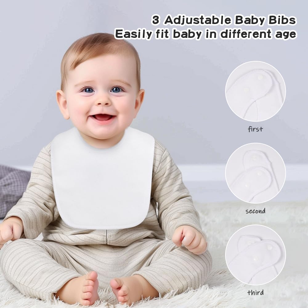 Gift-ready 8-pack LazyRhino bibs for a thoughtful baby shower present.