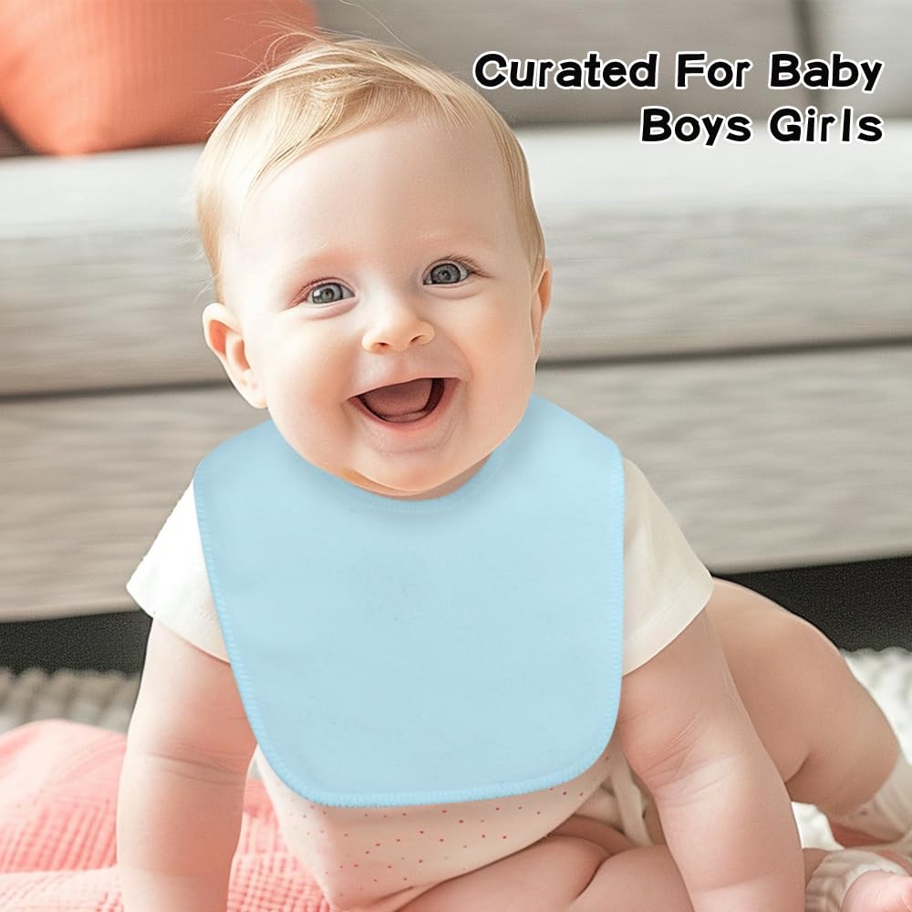 Colorful LazyRhino bibs showcase diverse solid options for everyday outfits.