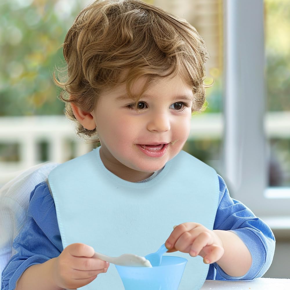 Ideal for teething, feeding, and drool protection with ultra-absorbent terry.