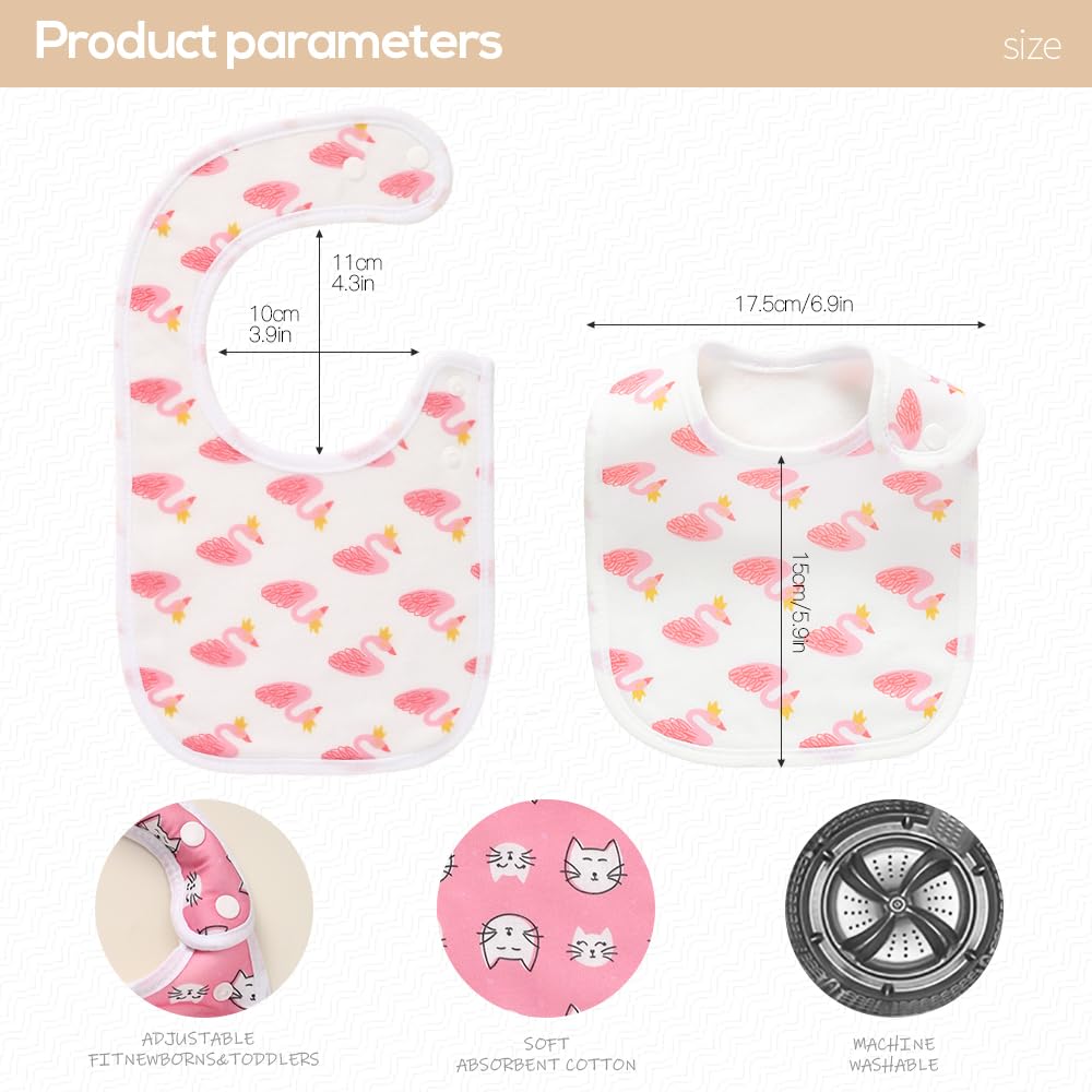 lazyrhino pack6 adjustable snap bib demonstrates secure fit as baby grows