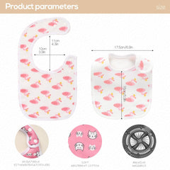lazyrhino pack6 adjustable snap bib demonstrates secure fit as baby grows