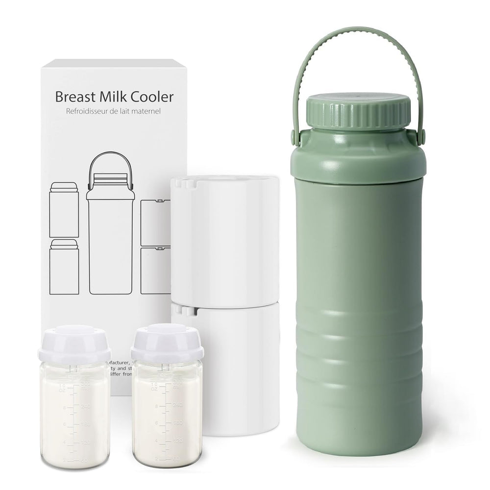 Lazyshine breast milk cooler bottle 22oz kept for travel with 360° cooling