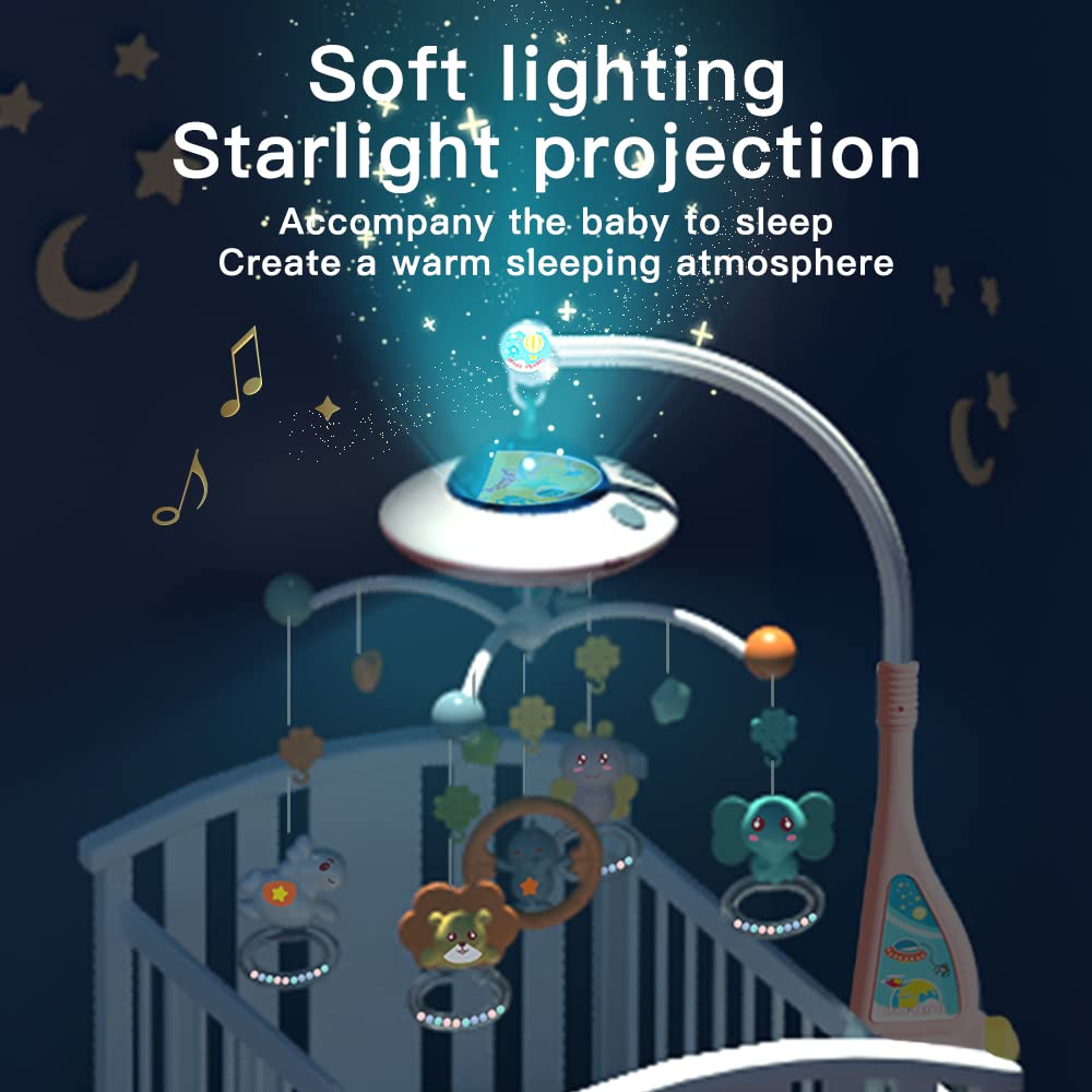 Lcasio detachable rattles crib mobile engages baby during playtime