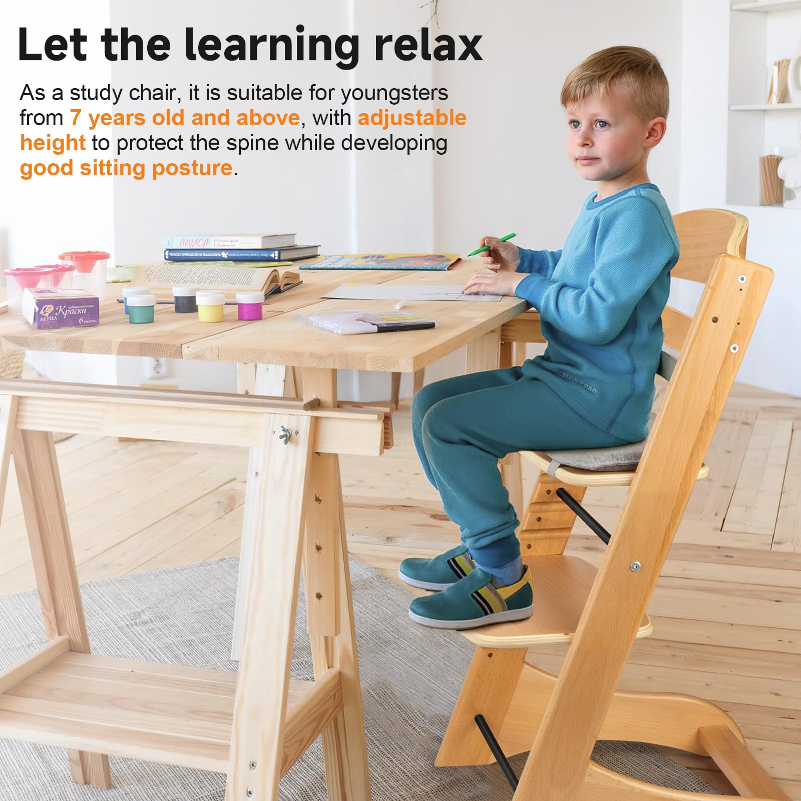 Lcoco&amp;Dream ergonomic backrest follows baby's natural spine curve for comfort
