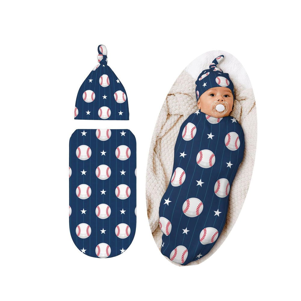 Lcokin Baseball Swaddle Blanket soft, breathable fabric for newborn comfort.