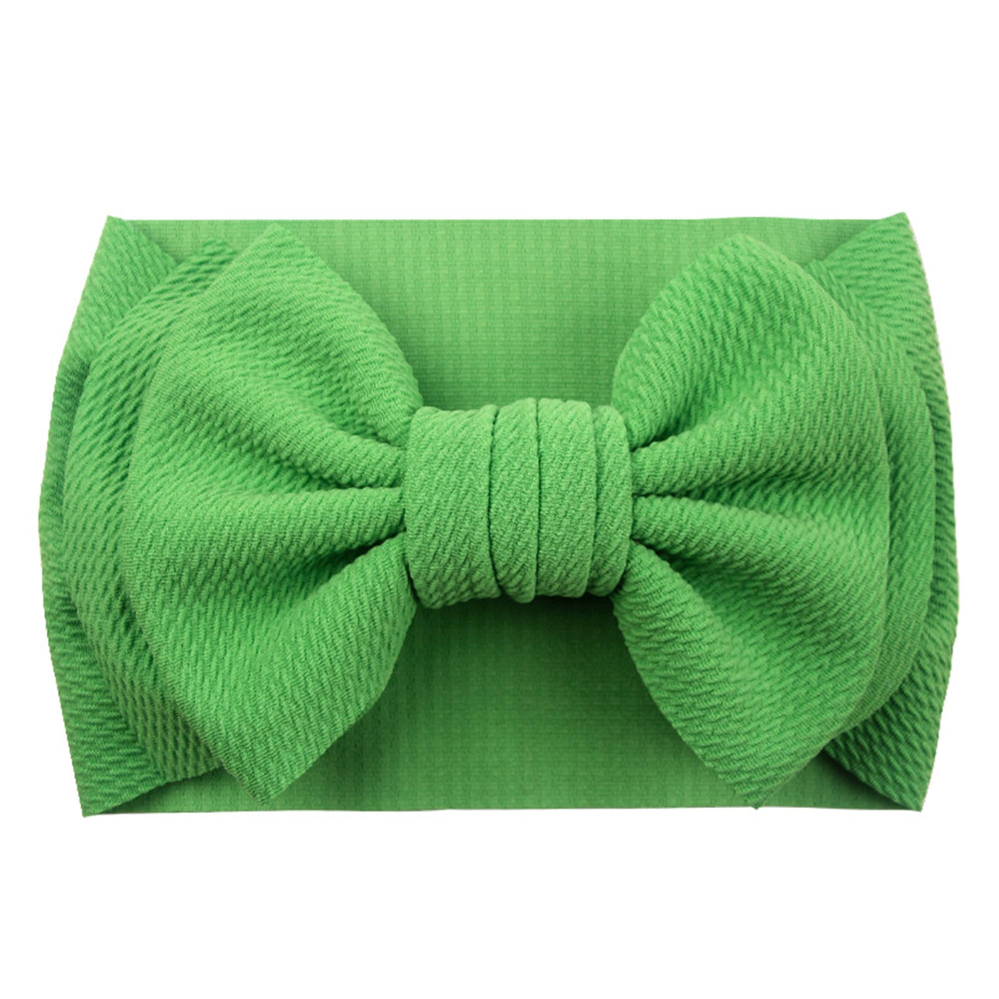 LDDCX baby bows headband elastic band, side view, easy wear for active days.