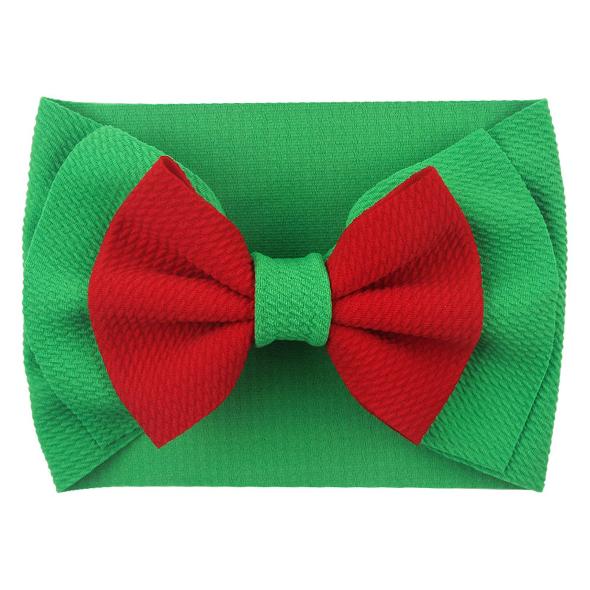 LDDCX baby bows headband red, stretchy fabric for newborn comfort