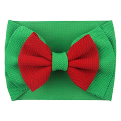 LDDCX baby bows headband red, stretchy fabric for newborn comfort