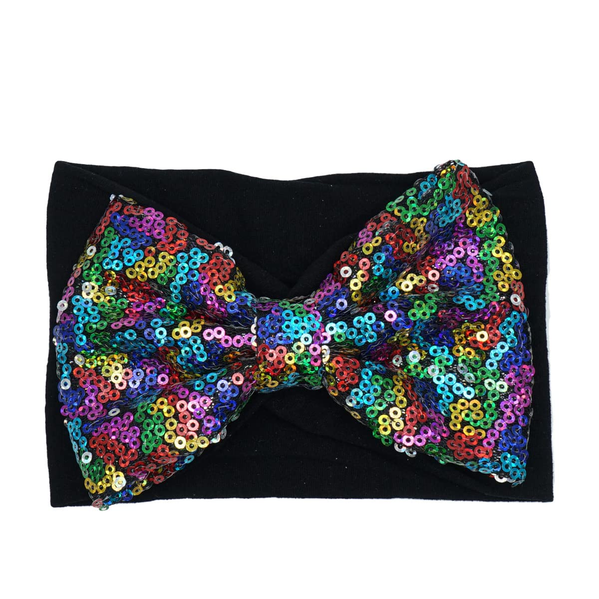 LDDCX glitter bow headband red, adds festive charm to baby outfits.