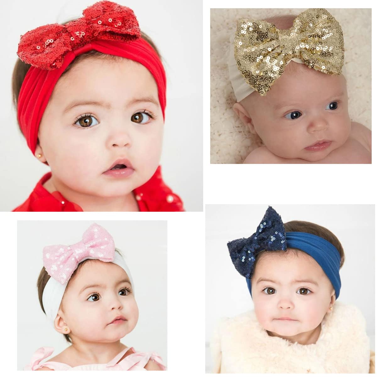 LDDCX sequin headband red, great for christening shoots and gifts.