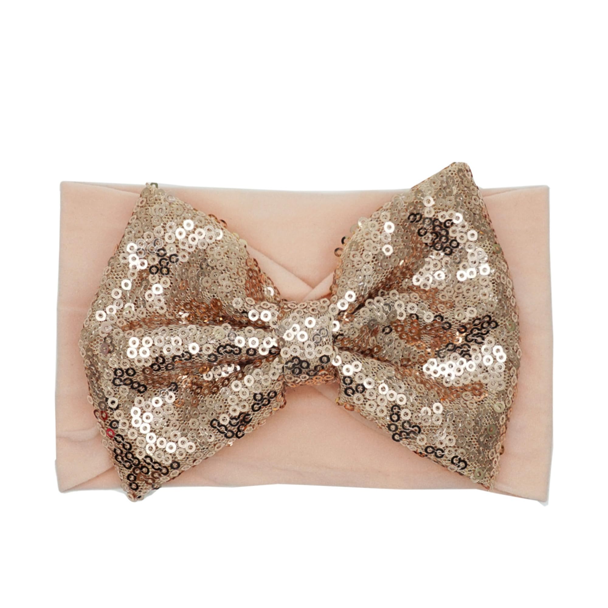 LDDCX cheer bow sequin headband festive look for newborns and toddlers