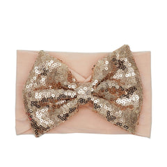 LDDCX cheer bow sequin headband festive look for newborns and toddlers