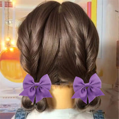 LDDCX yellow hair ties with bows on daily outfits