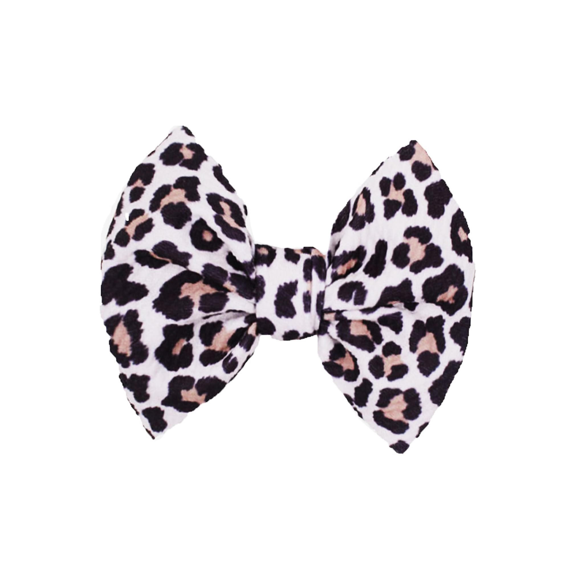 LDDCX Glitter Leopard hair bow clip with non-slip grip for secure everyday wear.