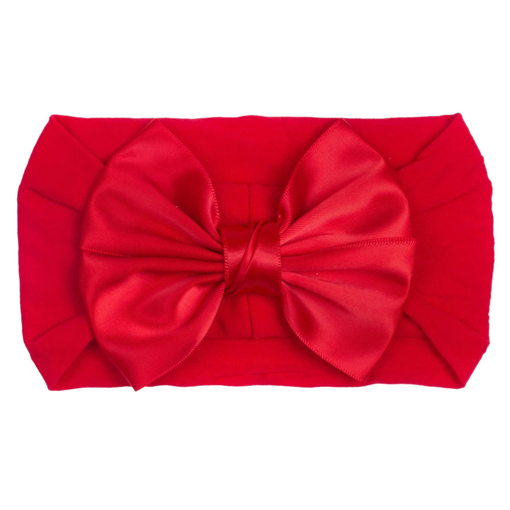 LDDCX infant headwrap set in red-black anchors easy wear with no head marks.