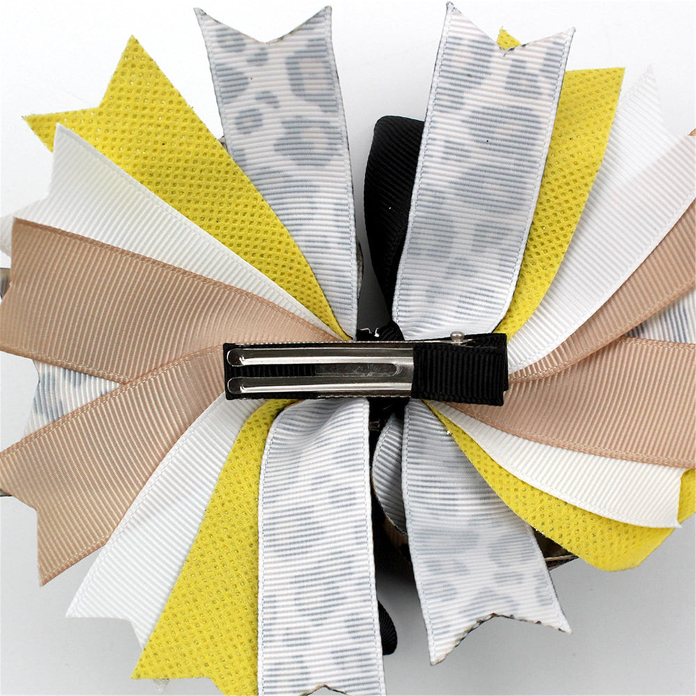 LDDCX non-slip leopard bow clip ideal for parties and photos