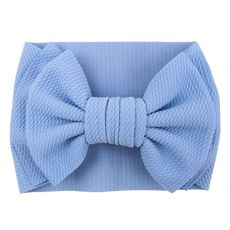 LDDCX two-pack baby headbands, green-blue, convenient for coordinating outfits.