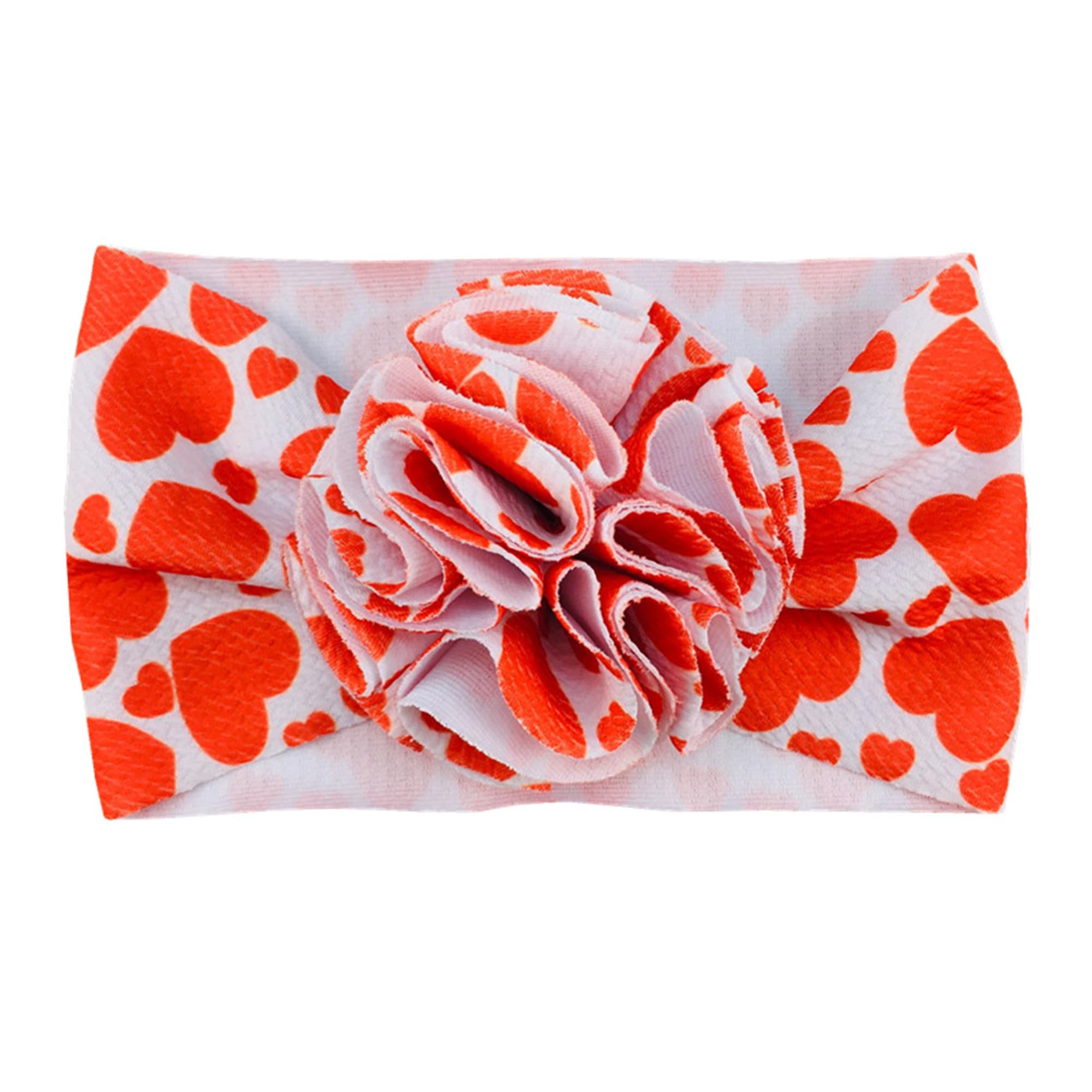 LDDCX Valentines headband with heart-shaped rose bow, ideal as a photography prop.