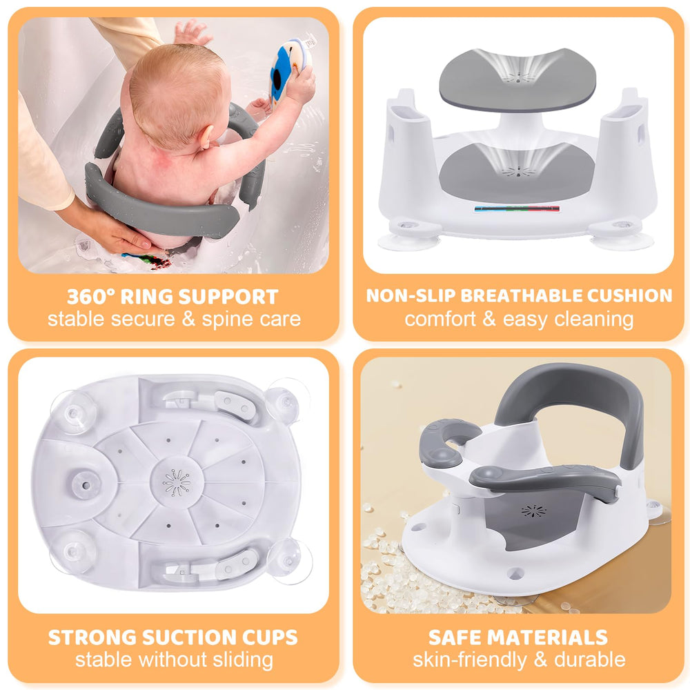 LDIIDII bath seat drainage holes aid rinsing and drying