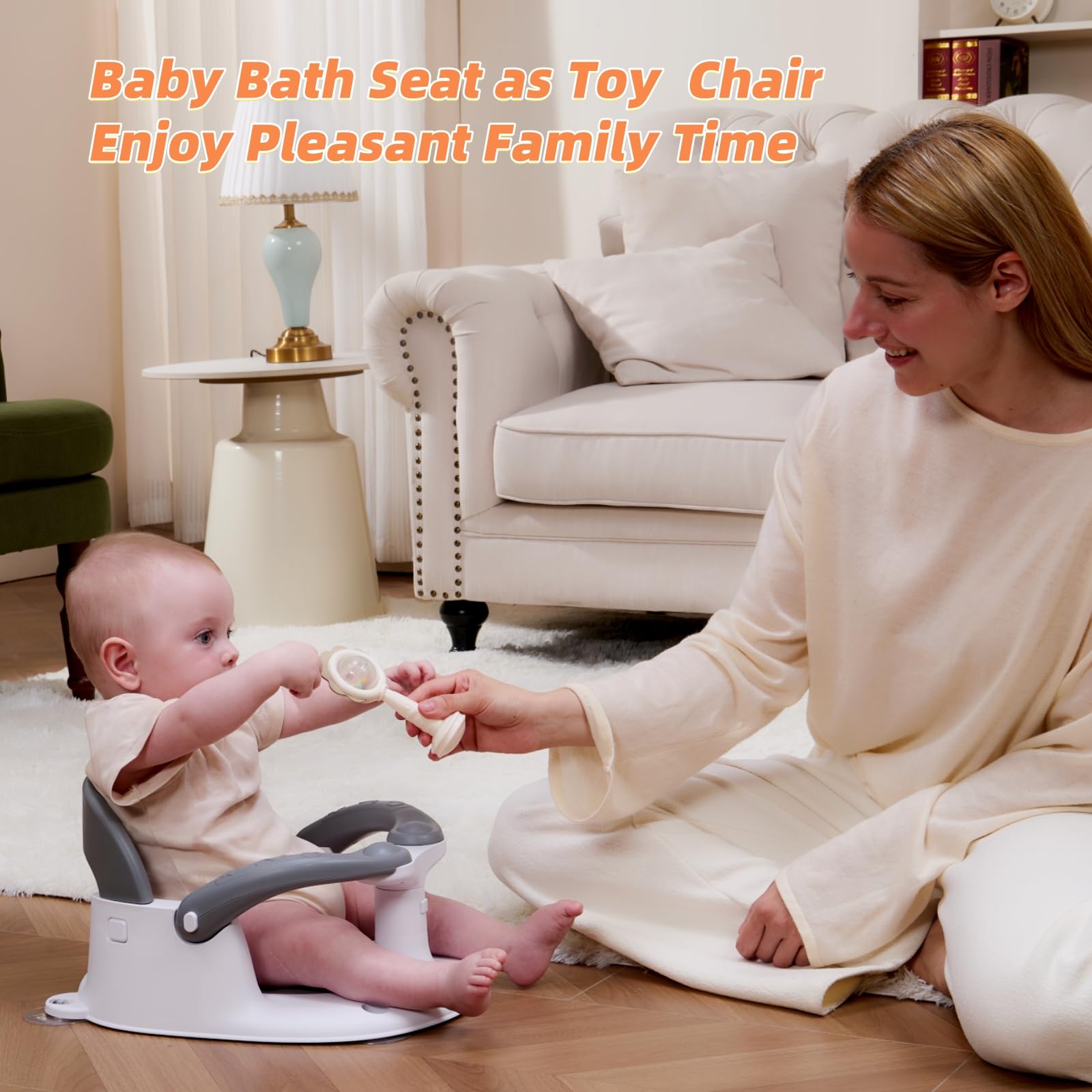 LDIIDII bath seat soft non-slip cushion with drainage holes