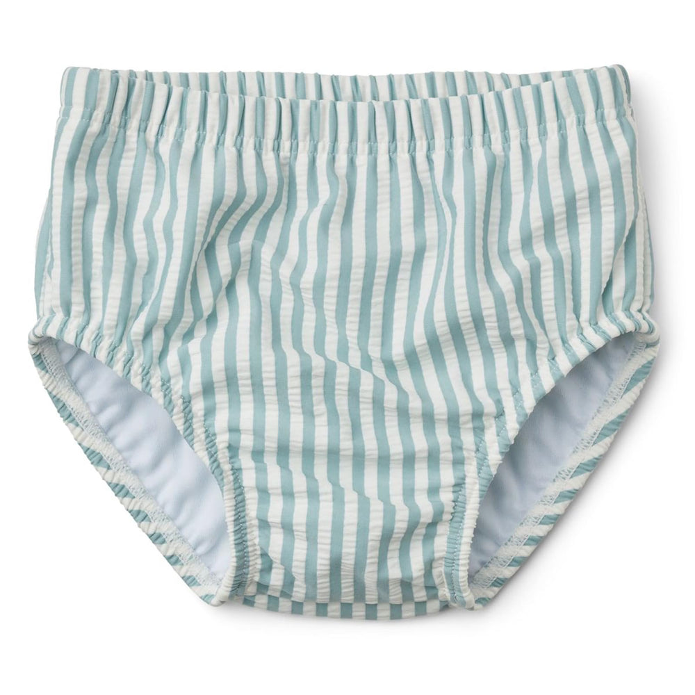 LDIOIF seersucker outer fabric swim diaper for pool days with UV protection