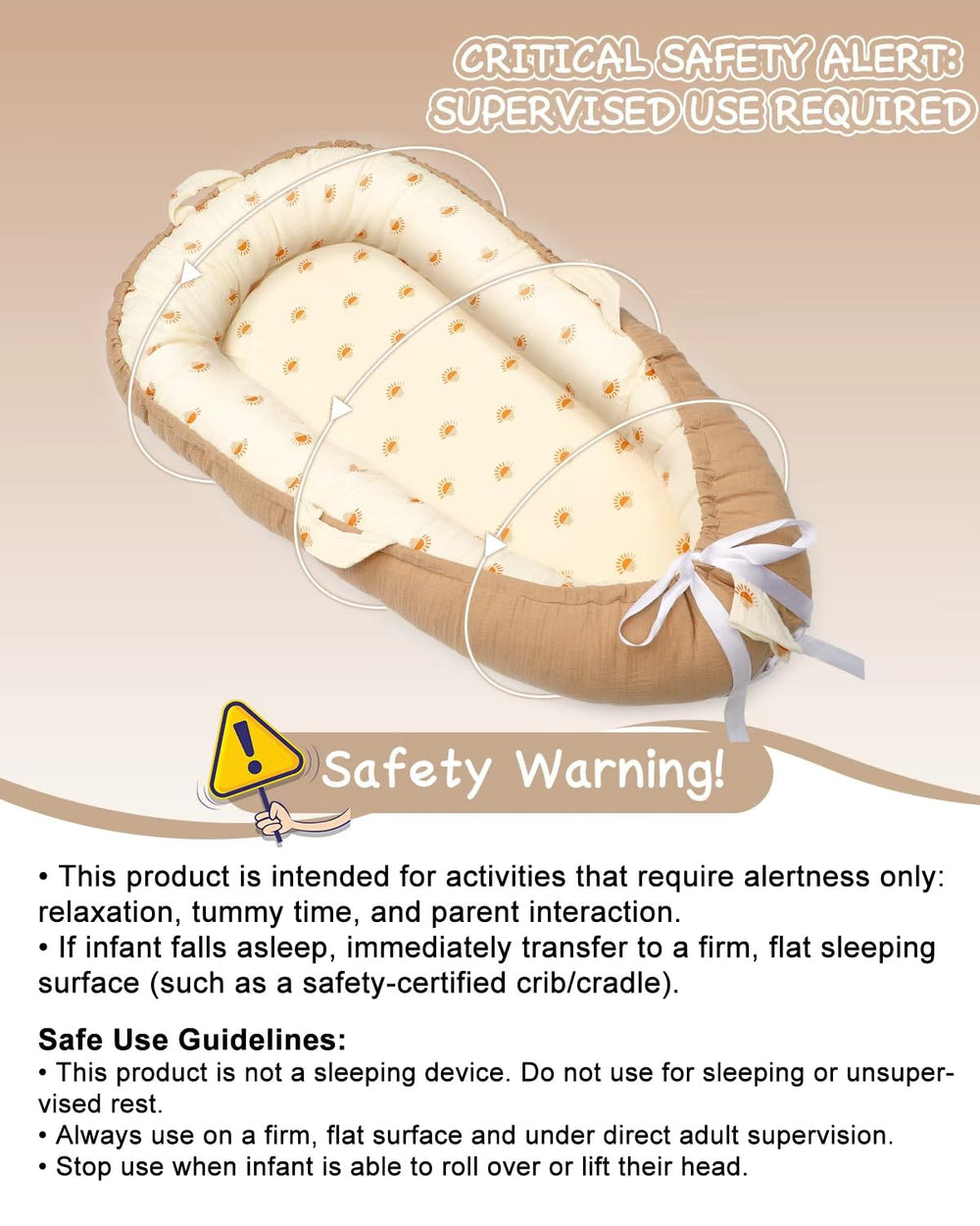 LEADONELNTL baby lounger adjustable size grows with baby