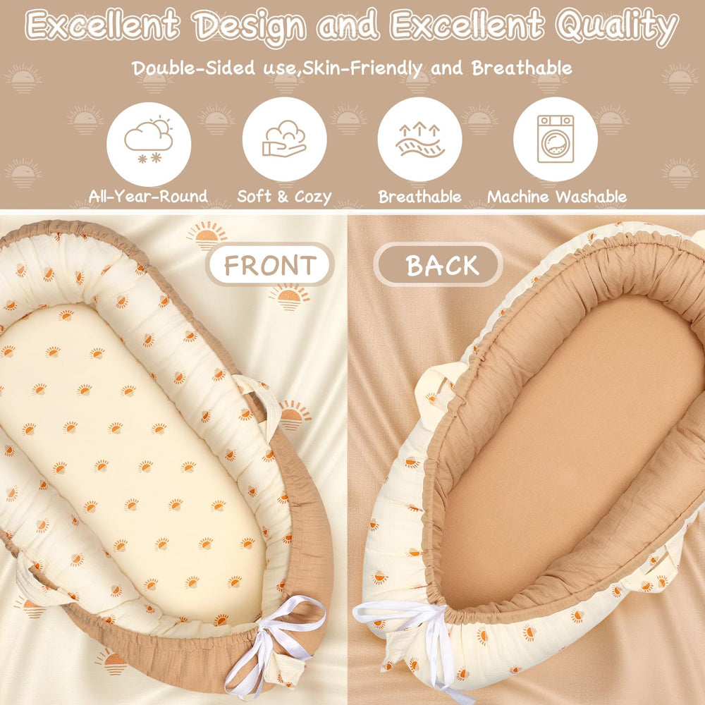 LEADONELNTL baby lounger portable carry handle for quick moves