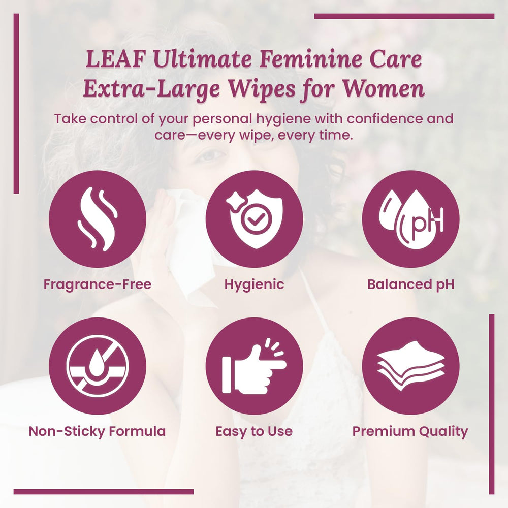 LEAF Wet Wipes fragrance-free design suitable for sensitive skin