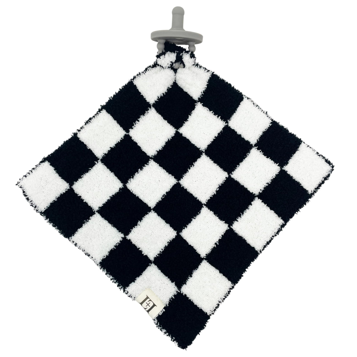 Leaps + Legends checkered lovey front view for cozy newborn comfort