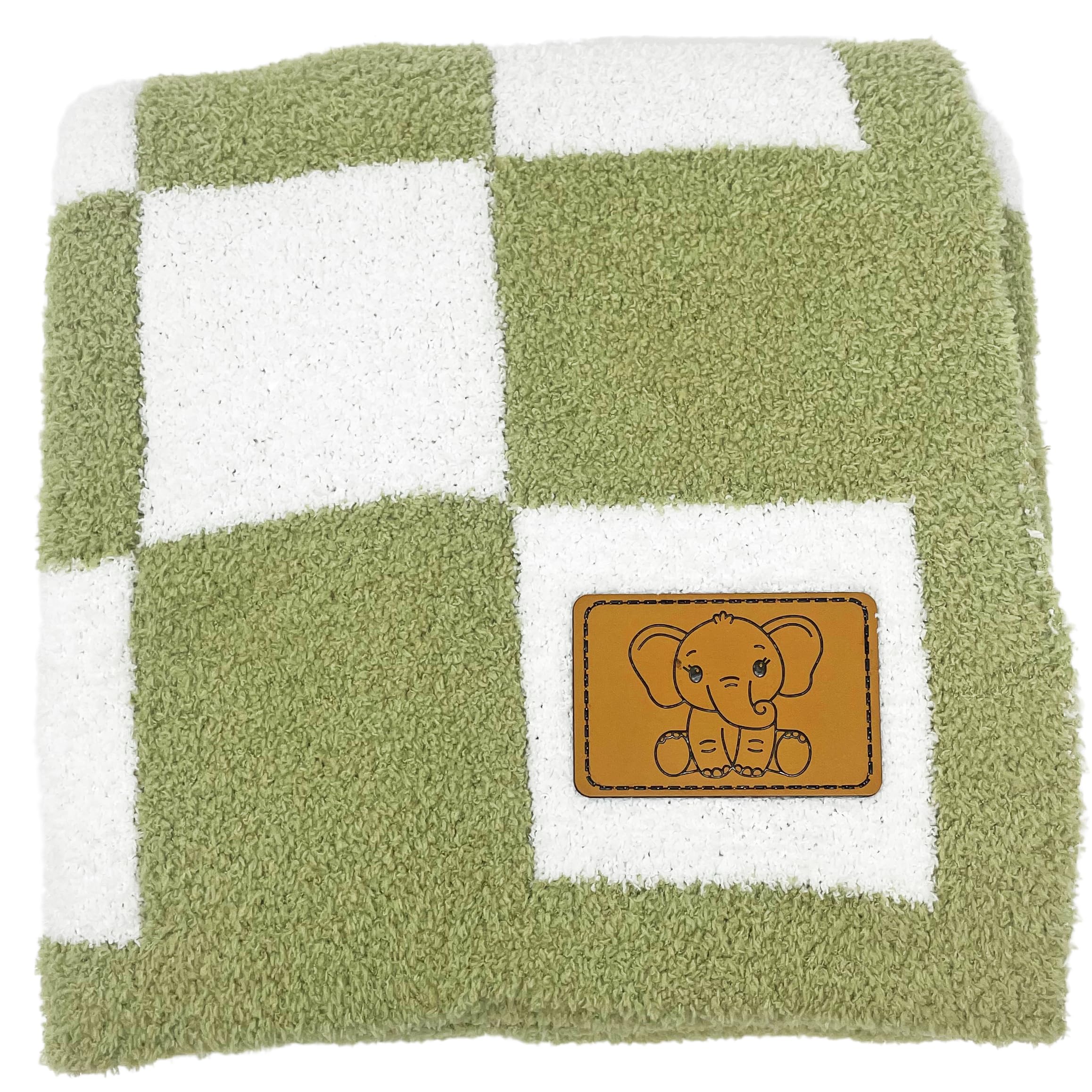 Sage green and white colorway fits modern nurseries.