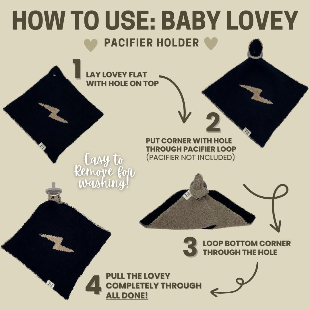 Machine washable Leaps + Legends lovey demonstrates easy daily care