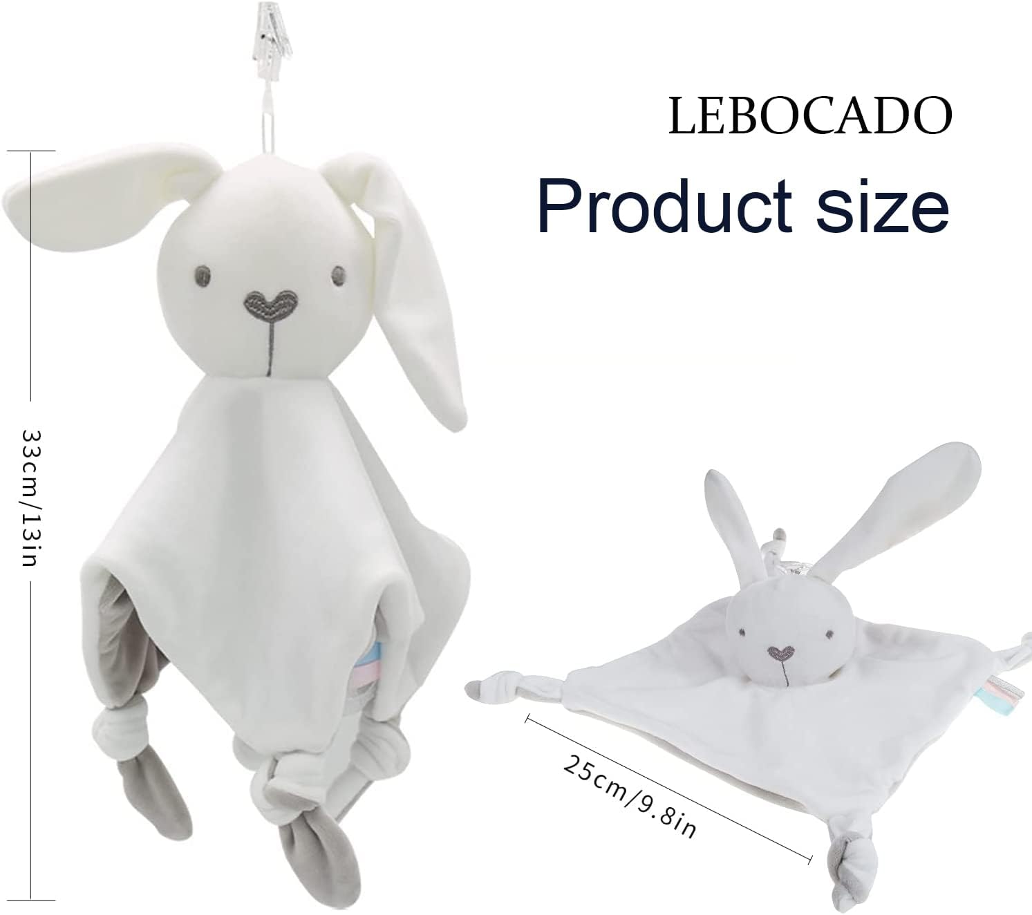 LEBOCADO washable baby lovey stays clean for daily snuggles.