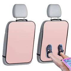 Lebogner back seat cover kids pink set protects upholstery from muddy feet on travel.