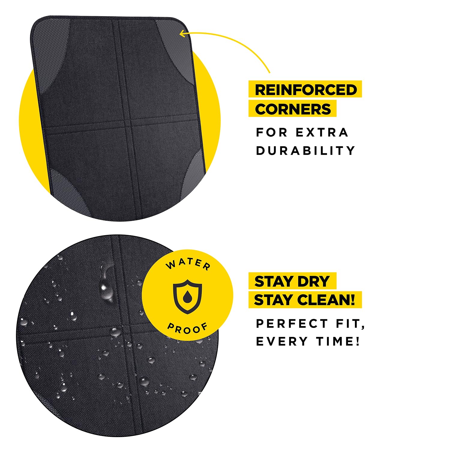 Lebogner car seat protector easy one-piece installation for quick setup.