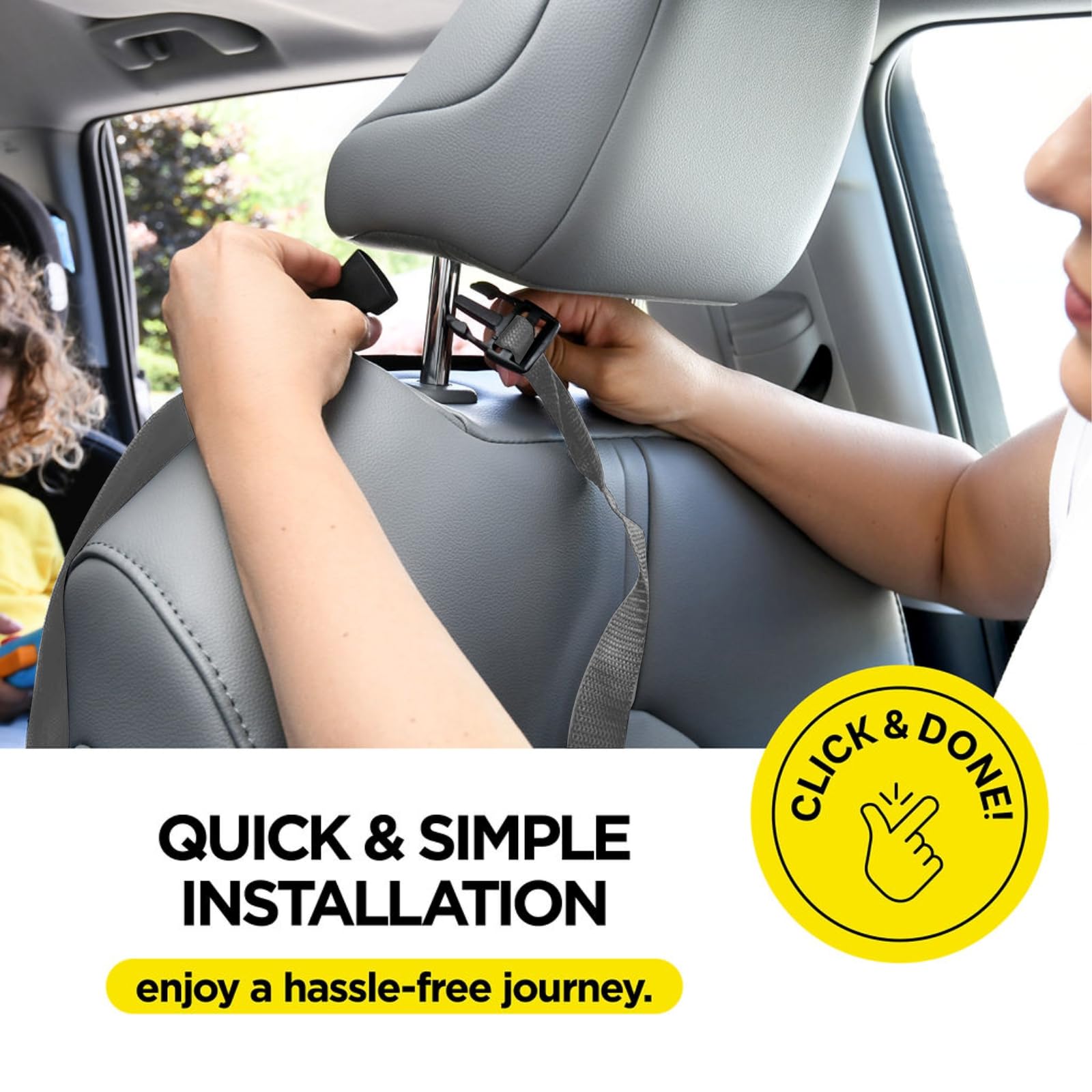 Lebogner easy-clean back-seat protector stays fresh with quick wipes.
