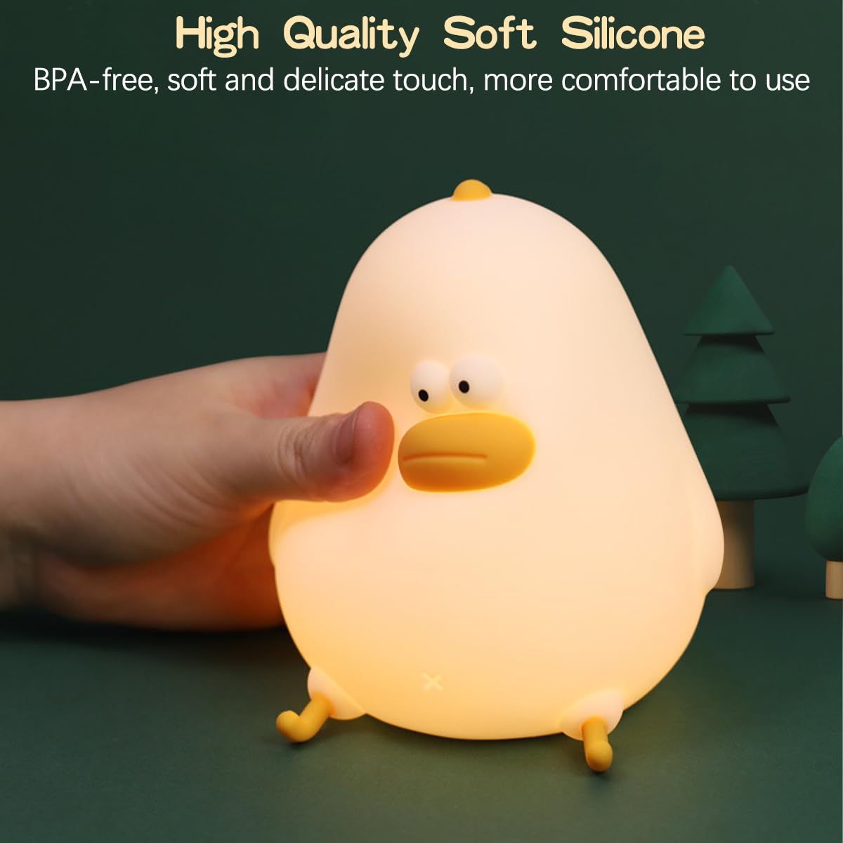 LEDHOLYT night light with dimming and timer for customizable ambiance