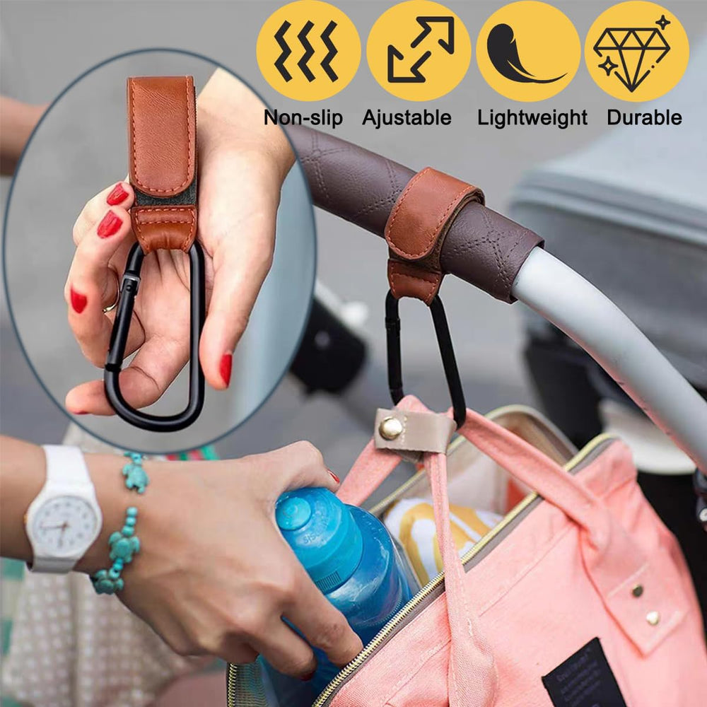 LEECHY aluminum clip supports multiple bags without slipping during shopping.