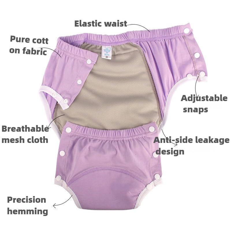 LEEMOOCARE XL diaper with snap buttons, adjustable fit for secure wear.