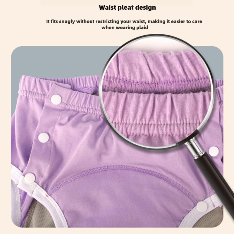 Side view of LEEMOOCARE diaper showing leak-proof design for daytime use.