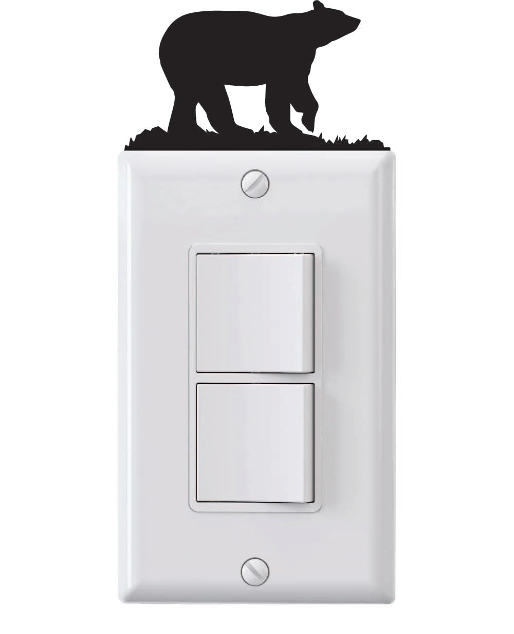 LEENAE bear light switch sticker on switch cover adds rustic charm and simple customization.