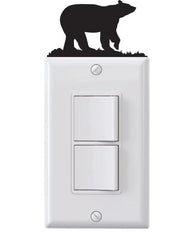 LEENAE bear light switch sticker on switch cover adds rustic charm and simple customization.