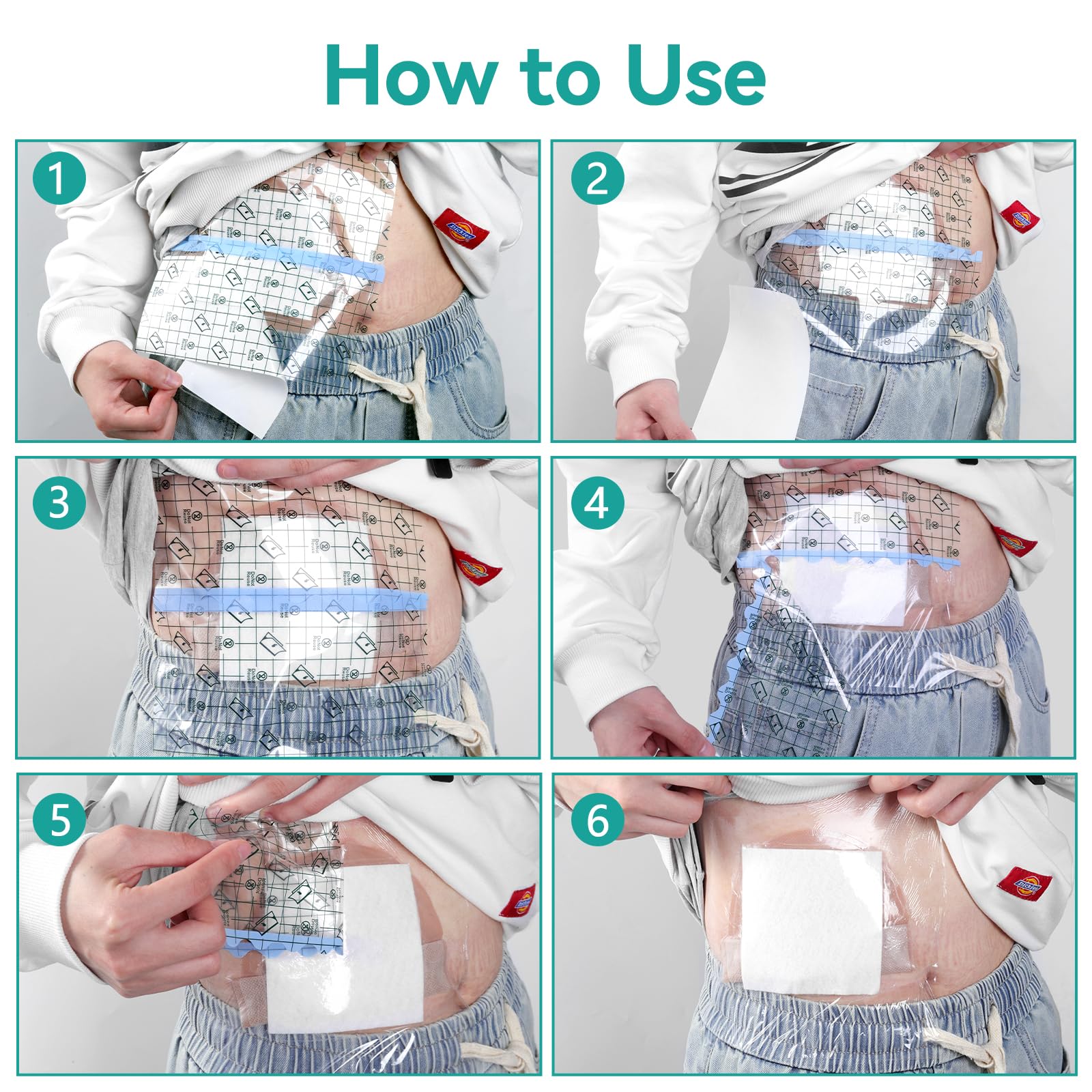 Lefeke non-stick center pad prevents tugging when removing the patch.