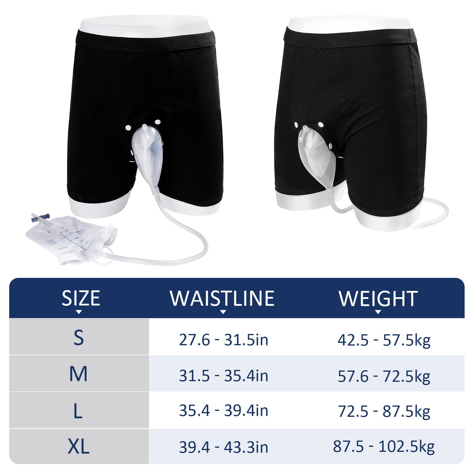 lefeke two 500ml leg bags enable secure storage during movement.